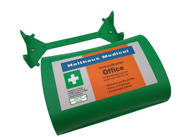 HOLTHAUS Office Verbandkasten mit Wandhalterung DIN 13157